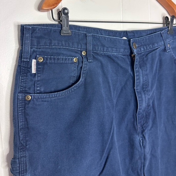 Carhartt B159 Navy Blue Canvas Work Pants Jeans - Picture 4 of 11